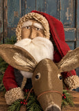 #SONSR Primitive "Santa On Deer" By Dawn's Attic Treasures