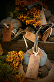 #BLCOCO Grungy Blue "Cocoa Bean Burlap Bag" Pumpkin Stack By MOSES ALLEN COLLECTION