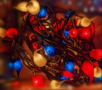 #W20T-AMRC  20ct. "America" Teeny Silicone String Lights