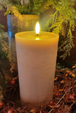 #24PDN  Primitive Caramel 8x4" Flameless Realistic Melt Pillar Candle