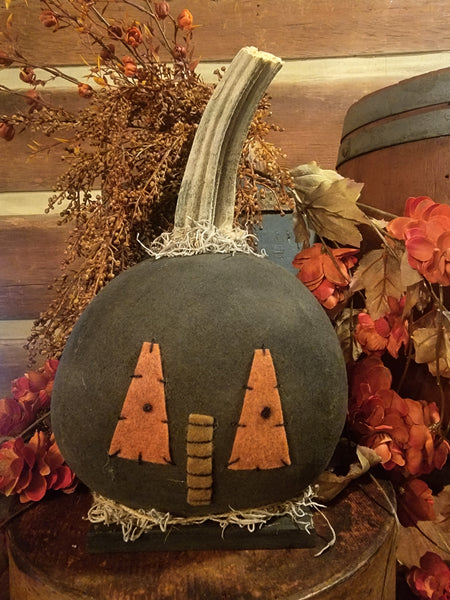 #B1-JH Primitive Black Jack O Lantern Head MADE IN AMERICA!