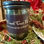 #FCF "FRESH CUT FIR" Pint Jar Candle By Black Label Candles