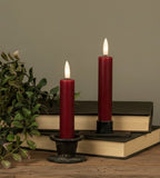 #NY246163 Pair of Two 5.75In 3D Flame Red Taper Candle