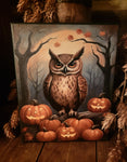 #HGC-1133 "Halloween Owl" 8 x10 Canvas Print
