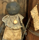 #DAW-MILL Primitive Cloth "MILLIE" Pumpkin Girl MADE IN THE USA!