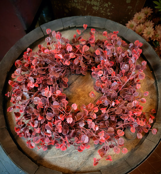 #XTE5126 Rushing Red Leaves 4.5In Candle Ring