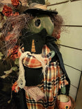 #RC-HD Primitive "HILDA" The Primitive Witch & Cat 🐈 Handmade by Rugged Chic