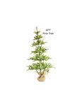 #XX7955 Primitive 4FT Primitive Pine Tree With Cones & Burlap Base