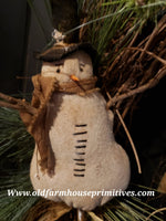 #RSN3 Primitive Large Snowmen And Tree Grapevine Wreath 🎄 (Made In USA)