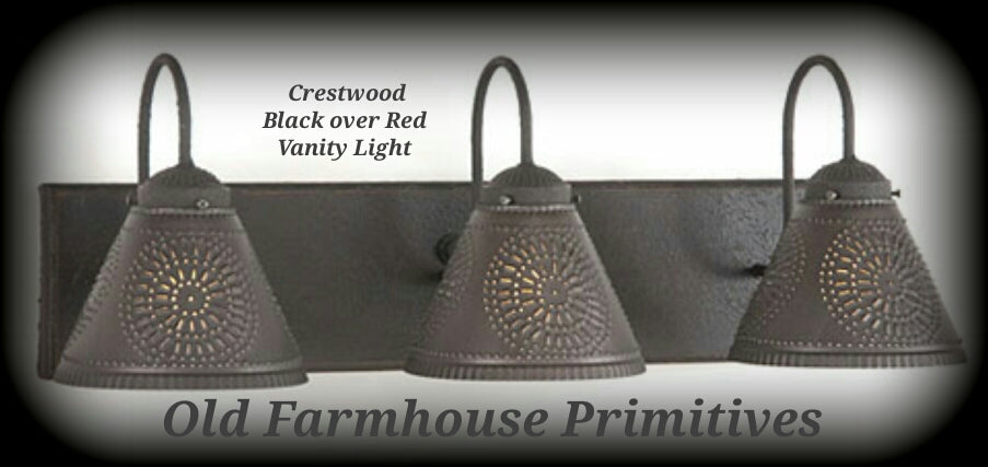 Crestwood Primitive Bathroom Vanity Light – Old Farmhouse Primitives