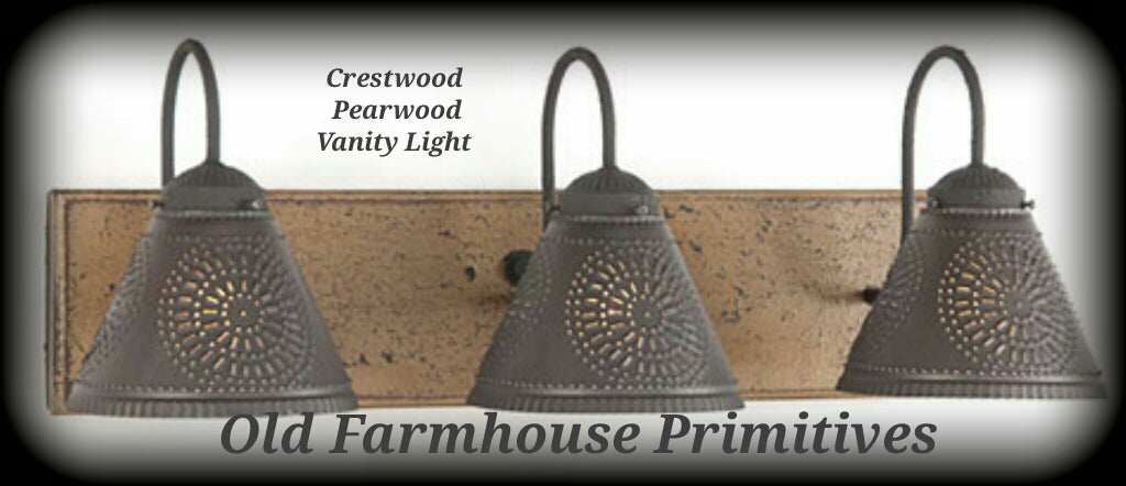 Crestwood Primitive Bathroom Vanity Light – Old Farmhouse Primitives