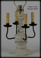 #836 Primitive Cedar Creek Lamp in Americana Colors (Made In USA)