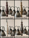 #9197 Crestwood Wooden Chandelier in Americana Colors (Made In USA)