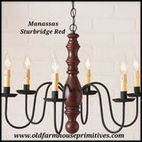 #9149S Manassas Wooden Chandelier Sturbridge Series (Made In USA)