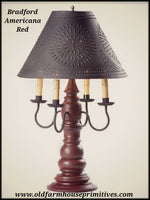 #9196X Bradford Lamp with Shade In Americana Colors (Made In USA)