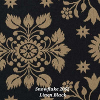 Snowflake 2062 Linen Black (B) Furniture Upholstery Fabric
