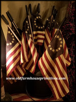 #PAF5 Primitive Betsy Ross Americana Flag