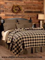 #BCS2 Primitive Black & Tan Check Bedding
