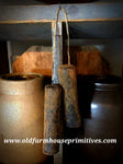 #PBBW54 Primitive Blackened Beeswax Hanging Taper Candles (Made In USA)