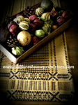 #EW1 Primitive Mustard/Black/Tan Edgefield Weave table square and Runners