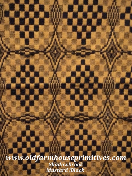 #PCT36 Shadowbrook Mustard And Black Textile