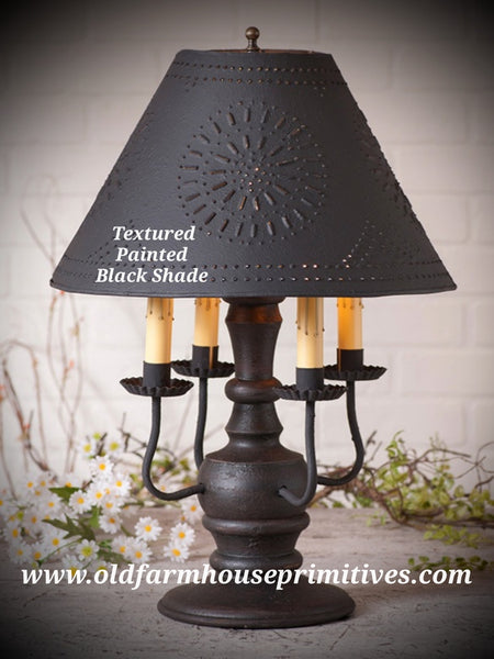 #836 Primitive Cedar Creek Lamp in Americana Colors (Made In USA)