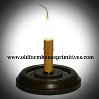 #CRDBASE Primitive Round Candle Sleeve "Black Wood Base"  (Made In USA)