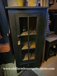 #STPU21 Six Pane Glass Door Curio With Drawer