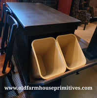 #STPU15 Kitchen Island With Two Tilt Out Receptacle Bins