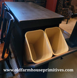#STPU15 Kitchen Island With Two Tilt Out Receptacle Bins