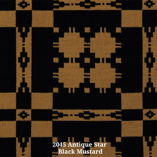 2045 Antique Star Black Mustard (B) Furniture Upholstery Fabric