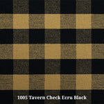 1005 Tavern Check Ecru Black(B)Furniture Upholstery Fabric