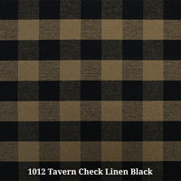 1012 Tavern Check Linen Black(B)Furniture Upholstery Fabric