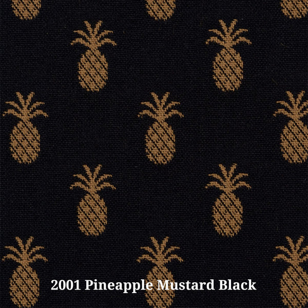 Pineapple 2001 Mustard Black (B) Furniture Upholstery Fabric