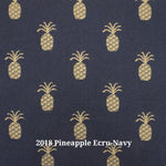 2018 Pineapple Ecru-Navy (B) Furniture Upholstery Fabric