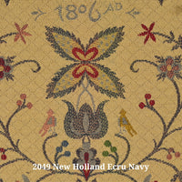2049 New Holland Ecru Navy(B) Furniture Upholstery Fabric