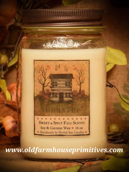 #HSAS22 Primitive Soy Candle "Autumn Splendor" 16 oz. (Made In USA)