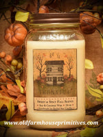 #HSAS23 Primitive Soy Candle "Autumn Splendor" 24 oz. (Made In USA)