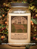#HSBB12 Primitive Soy Candle "Bed & Breakfast" 24 oz. (Made In USA)