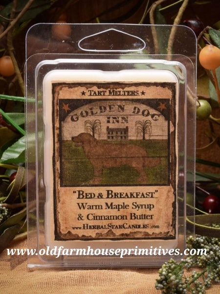 #HSBB13 Primitive Soy Candle "Bed & Breakfast" 6 Pack Tarts (Made In USA)