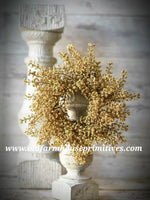 #LHHF69 Bursting Astilbe Candle Ring "Flax" 3.5" Inner 9" Outer Ring