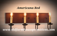 Primitive Vanity Light in Americana Colors