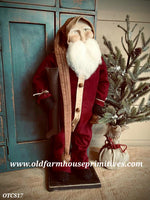 #OTCS17 Primitive Santa 🎅 Wearing Red Union Suit Holding "Long Stocking" (Made In USA) ★IN STOCK★