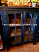#STPU3 12 Pane Glass Door Cupboard  (Made In USA)