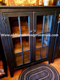 #STPU3 12 Pane Glass Door Cupboard  (Made In USA)