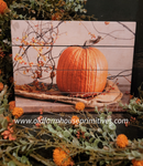 #PA601A "Pumpkin On Burlap"        Pallet Art