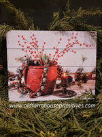 #PA2204  "Jingle Bells & Candlelight" Pallet Art