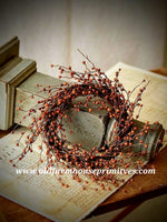 #LHF13 Fall "Pumpkin" Heart Berries Candle Ring  14"