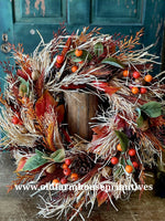 #LV5585 Autumn View Wreath 24"