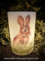 #CRD0023 Tall Rabbit 🐇 In Grass Candle Sleeve